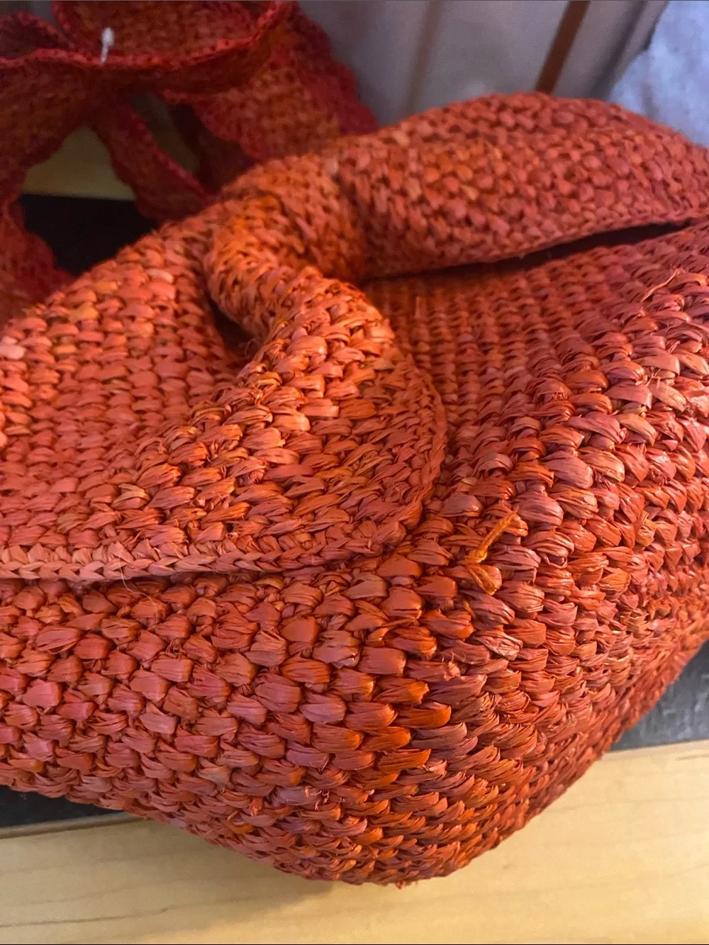 kate spade Orange Woven Bow Tote